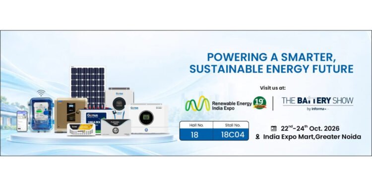 Genus Innovation unveils Hi Flo Hybrid 2.5 kVA Solar Inverter, spotlights Maxilion Lithium-Ion Inverter at The Battery Show India & REI Expo 2026