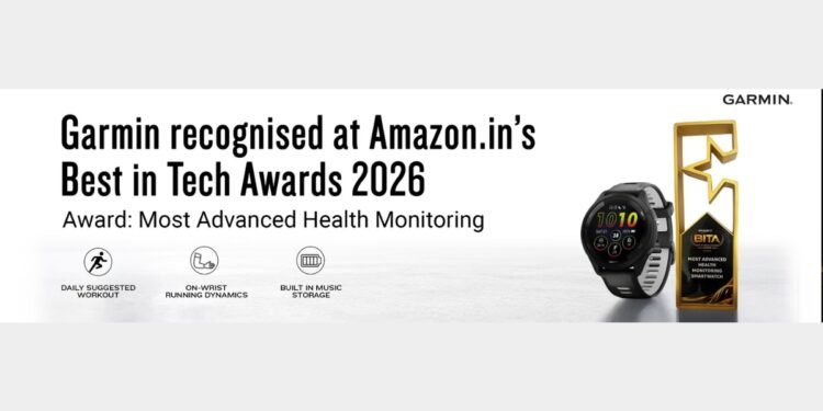 Garmin Receives ‘Most Advanced Health Monitoring Smartwatch’ Award At Amazon.in’s ‘Best in Tech Awards 2026’