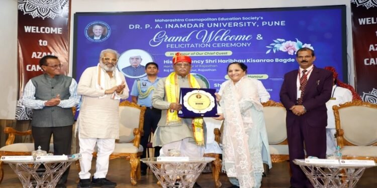 Honourable Governor of Rajasthan Visits Azam Campus to Witness Digital Literacy Project for Pune Municipal Corporation Students